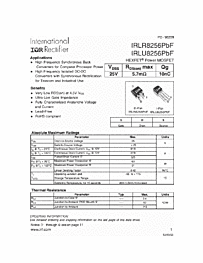 DataSheet IRLR8256PbF pdf